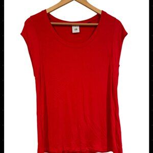Cabi sleeveless red t-shirt - small